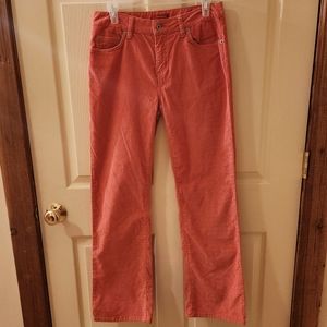 Sundance Orange Corduroy Kick Boot Cut Wide Leg Pants Jeans Y2K Boho Petite 6